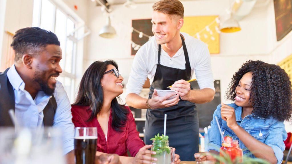 Placeholder image of restaurants waiter and patrons